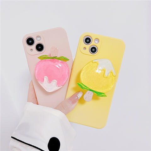 Summer Peach Popsicle Holder Phone Case